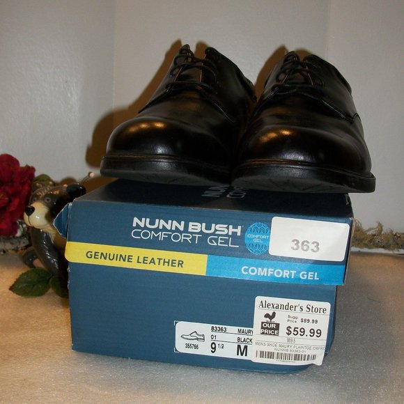 NUNN BUSH BLack Leather Maury Oxford Dress Shoes 9.5M Comfort Gel 83363 main image 13
